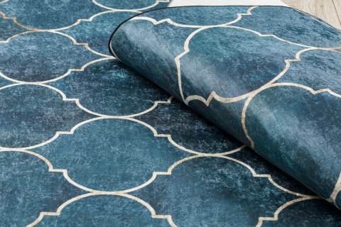 Dywan krótkowłosy ARLEN CLOVER  indygo motyw glamour styl nowoczesny 160x220 hakano - RUG/LU/ARLEN/CLOVER/BLUE/160x220
