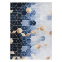 Dywan krótkowłosy ARLEN CUBE  niebieski motyw geometryczny styl nowoczesny 160x220 hakano - RUG/LU/ARLEN/CUBE/BLUE/160x220