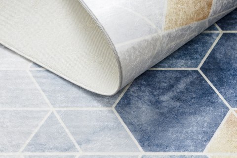Dywan krótkowłosy ARLEN CUBE  niebieski motyw geometryczny styl nowoczesny 160x220 hakano - RUG/LU/ARLEN/CUBE/BLUE/160x220
