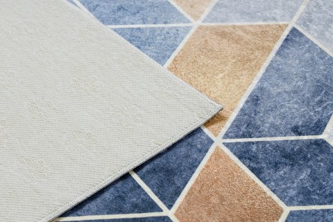 Dywan krótkowłosy ARLEN CUBE  niebieski motyw geometryczny styl nowoczesny 80x150 hakano - RUG/LU/ARLEN/CUBE/BLUE/80x150