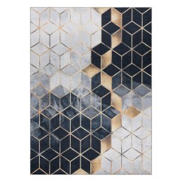 Dywan krótkowłosy ARLEN CUBE2  czarny motyw geometryczny styl nowoczesny 160x220 hakano - RUG/LU/ARLEN/CUBE2/BLACK+GOLD/16