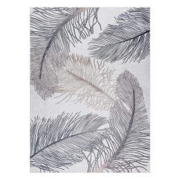 Dywan krótkowłosy ARLEN FEATHERS  niebieski motyw zwierzęcy styl boho 120x170 hakano - RUG/LU/ARLEN/FEATHERS/BEIGE/120x170