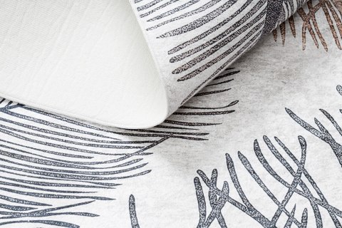 Dywan krótkowłosy ARLEN FEATHERS  niebieski motyw zwierzęcy styl boho 120x170 hakano - RUG/LU/ARLEN/FEATHERS/BEIGE/120x170