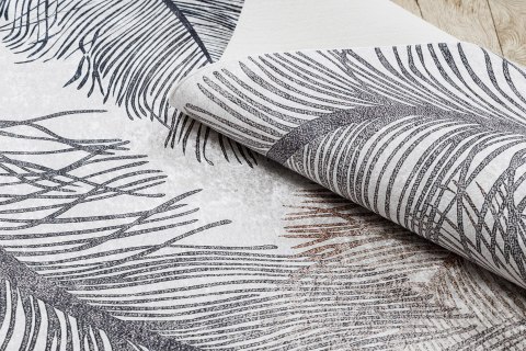 Dywan krótkowłosy ARLEN FEATHERS  niebieski motyw zwierzęcy styl boho 120x170 hakano - RUG/LU/ARLEN/FEATHERS/BEIGE/120x170