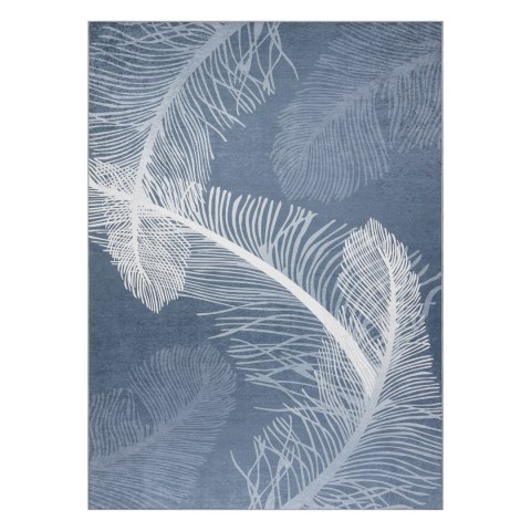 Dywan krótkowłosy ARLEN FEATHERS  niebieski styl boho 120x170 hakano - RUG/LU/ARLEN/FEATHERS/BLUE/120x170