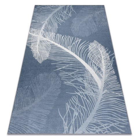 Dywan krótkowłosy ARLEN FEATHERS  niebieski styl boho 80x150 hakano - RUG/LU/ARLEN/FEATHERS/BLUE/80x150