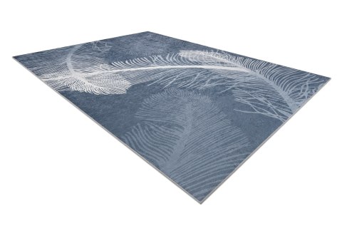 Dywan krótkowłosy ARLEN FEATHERS  niebieski styl boho 80x150 hakano - RUG/LU/ARLEN/FEATHERS/BLUE/80x150