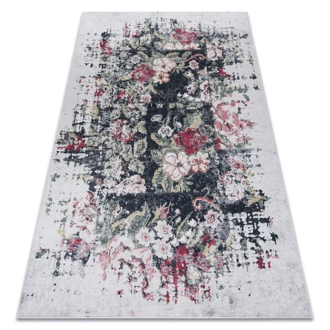 Dywan krótkowłosy ARLEN FLOWERS  biały styl abstrakcyjny 160x220 hakano - RUG/LU/ARLEN/FLOWERS/WHITE+RED/160x220