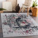 Dywan krótkowłosy ARLEN FLOWERS  biały styl abstrakcyjny 160x220 hakano - RUG/LU/ARLEN/FLOWERS/WHITE+RED/160x220