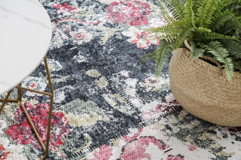 Dywan krótkowłosy ARLEN FLOWERS  biały styl abstrakcyjny 160x220 hakano - RUG/LU/ARLEN/FLOWERS/WHITE+RED/160x220