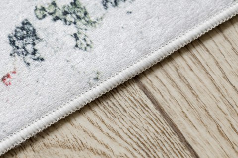 Dywan krótkowłosy ARLEN FLOWERS  biały styl abstrakcyjny 160x220 hakano - RUG/LU/ARLEN/FLOWERS/WHITE+RED/160x220