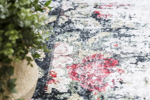 Dywan krótkowłosy ARLEN FLOWERS  biały styl abstrakcyjny 160x220 hakano - RUG/LU/ARLEN/FLOWERS/WHITE+RED/160x220