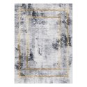 Dywan krótkowłosy ARLEN FRAME2  szary styl glamour 80x150 hakano - RUG/LU/ARLEN/FRAME2/GREY+GOLD/80x150