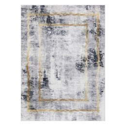 Dywan krótkowłosy ARLEN FRAME2  szary styl glamour 80x150 hakano - RUG/LU/ARLEN/FRAME2/GREY+GOLD/80x150