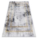 Dywan krótkowłosy ARLEN FRAME2  szary styl glamour 80x150 hakano - RUG/LU/ARLEN/FRAME2/GREY+GOLD/80x150