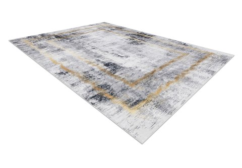 Dywan krótkowłosy ARLEN FRAME2  szary styl glamour 80x150 hakano - RUG/LU/ARLEN/FRAME2/GREY+GOLD/80x150