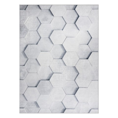 Dywan krótkowłosy ARLEN HONEY  szary motyw geometryczny styl nowoczesny 80x150 hakano - RUG/LU/ARLEN/HONEY/GREY/80x150