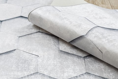 Dywan krótkowłosy ARLEN HONEY  szary motyw geometryczny styl nowoczesny 80x150 hakano - RUG/LU/ARLEN/HONEY/GREY/80x150