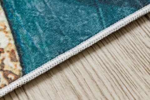 Dywan krótkowłosy ARLEN LEAVES1  biały motyw glamour styl tropikalny 120x170 hakano - RUG/LU/ARLEN/LEAVES1/WHITE+GOLD/120x