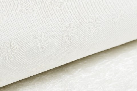 Dywan krótkowłosy ARLEN LEAVES1  biały motyw glamour styl tropikalny 80x150 hakano - RUG/LU/ARLEN/LEAVES1/WHITE+GOLD/80x15