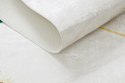 Dywan krótkowłosy ARLEN LEAVES1  biały motyw glamour styl tropikalny 80x150 hakano - RUG/LU/ARLEN/LEAVES1/WHITE+GOLD/80x15