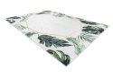 Dywan krótkowłosy ARLEN LEAVES2  biały motyw roślinny styl tropikalny 120x170 hakano - RUG/LU/ARLEN/LEAVES2/WHITE+GREEN/12