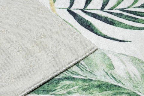 Dywan krótkowłosy ARLEN LEAVES2  biały motyw roślinny styl tropikalny 120x170 hakano - RUG/LU/ARLEN/LEAVES2/WHITE+GREEN/12