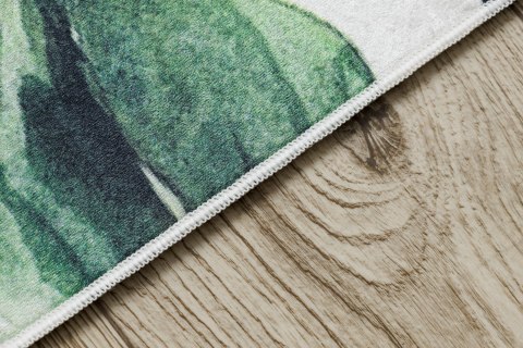 Dywan krótkowłosy ARLEN LEAVES2  biały motyw roślinny styl tropikalny 160x220 hakano - RUG/LU/ARLEN/LEAVES2/WHITE+GREEN/16