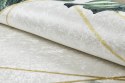 Dywan krótkowłosy ARLEN LEAVES2  biały motyw roślinny styl tropikalny 80x150 hakano - RUG/LU/ARLEN/LEAVES2/WHITE+GREEN/80x