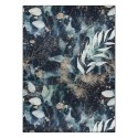 Dywan krótkowłosy ARLEN LEAVES3  czarny motyw glamour styl tropikalny 120x170 hakano - RUG/LU/ARLEN/LEAVES3/BLACK+TURQUISE
