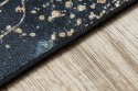 Dywan krótkowłosy ARLEN LEAVES3  czarny motyw glamour styl tropikalny 160x220 hakano - RUG/LU/ARLEN/LEAVES3/BLACK+TURQUISE