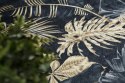 Dywan krótkowłosy ARLEN LEAVES4  czarny motyw roślinny styl tropikalny 80x150 hakano - RUG/LU/ARLEN/LEAVES4/BLACK+GOLD/80x