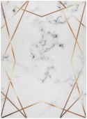 Dywan krótkowłosy ARLEN MARBLE3  biały motyw glamour styl glamour 120x170 hakano - RUG/LU/ARLEN/MARBLE3/WHITE/120x170