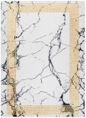 Dywan krótkowłosy ARLEN MARBLE4  biały motyw glamour styl glamour 120x170 hakano - RUG/LU/ARLEN/MARBLE4/WHITE+GOLD/120x170