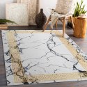 Dywan krótkowłosy ARLEN MARBLE4  biały motyw glamour styl glamour 120x170 hakano - RUG/LU/ARLEN/MARBLE4/WHITE+GOLD/120x170