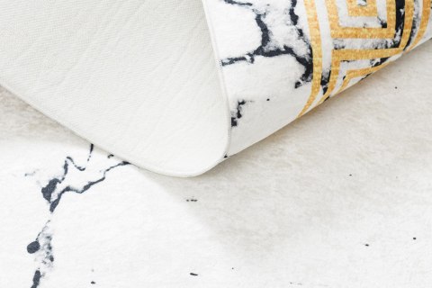 Dywan krótkowłosy ARLEN MARBLE4  biały motyw glamour styl glamour 120x170 hakano - RUG/LU/ARLEN/MARBLE4/WHITE+GOLD/120x170
