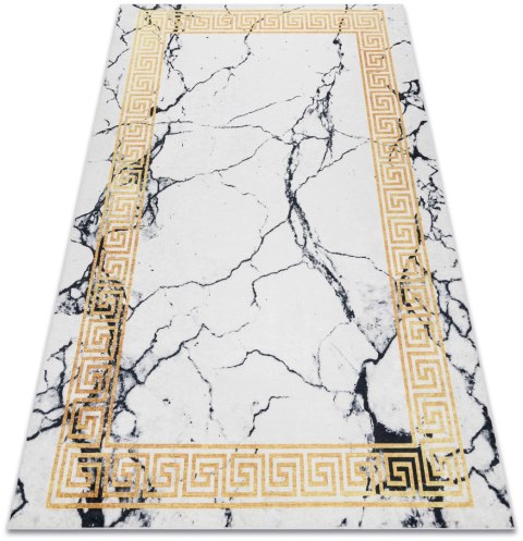 Dywan krótkowłosy ARLEN MARBLE4  biały motyw glamour styl glamour 160x220 hakano - RUG/LU/ARLEN/MARBLE4/WHITE+GOLD/160x220