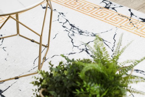 Dywan krótkowłosy ARLEN MARBLE4  biały motyw glamour styl glamour 160x220 hakano - RUG/LU/ARLEN/MARBLE4/WHITE+GOLD/160x220
