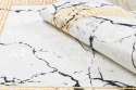 Dywan krótkowłosy ARLEN MARBLE4  biały motyw glamour styl glamour 160x220 hakano - RUG/LU/ARLEN/MARBLE4/WHITE+GOLD/160x220