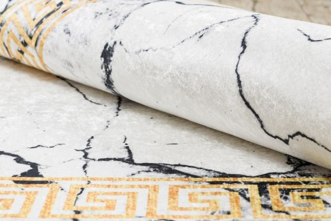 Dywan krótkowłosy ARLEN MARBLE4  biały motyw glamour styl glamour 160x220 hakano - RUG/LU/ARLEN/MARBLE4/WHITE+GOLD/160x220