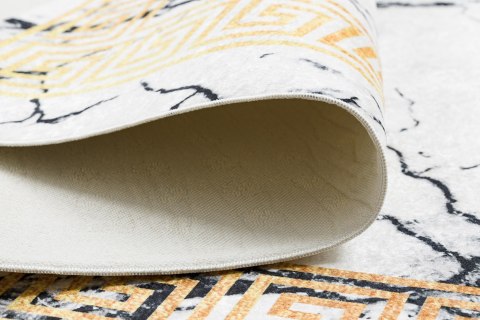 Dywan krótkowłosy ARLEN MARBLE4  biały motyw glamour styl glamour 80x150 hakano - RUG/LU/ARLEN/MARBLE4/WHITE+GOLD/80x150