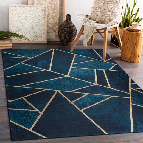 Dywan krótkowłosy ARLEN MOSAIC granatowy motyw styl glamour 120x170