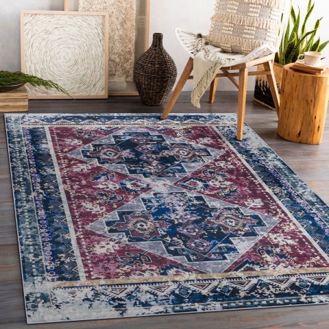 Dywan krótkowłosy ARLEN ORIENTAL  granatowy styl vintage 160x220 hakano - RUG/LU/ARLEN/ORIENTAL/RED+BLUE/160x220