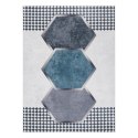 Dywan krótkowłosy ARLEN RHOMBUS  biały styl aztecki 120x170 hakano - RUG/LU/ARLEN/RHOMBUS/WHITE+BLACK/120x170