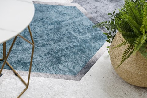 Dywan krótkowłosy ARLEN RHOMBUS  biały styl aztecki 80x150 hakano - RUG/LU/ARLEN/RHOMBUS/WHITE+BLACK/80x150