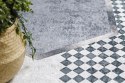 Dywan krótkowłosy ARLEN RHOMBUS  biały styl aztecki 80x150 hakano - RUG/LU/ARLEN/RHOMBUS/WHITE+BLACK/80x150