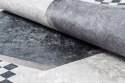 Dywan krótkowłosy ARLEN RHOMBUS  biały styl aztecki 80x150 hakano - RUG/LU/ARLEN/RHOMBUS/WHITE+BLACK/80x150