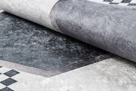 Dywan krótkowłosy ARLEN RHOMBUS  biały styl aztecki 80x150 hakano - RUG/LU/ARLEN/RHOMBUS/WHITE+BLACK/80x150