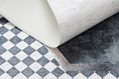 Dywan krótkowłosy ARLEN RHOMBUS  biały styl aztecki 80x150 hakano - RUG/LU/ARLEN/RHOMBUS/WHITE+BLACK/80x150