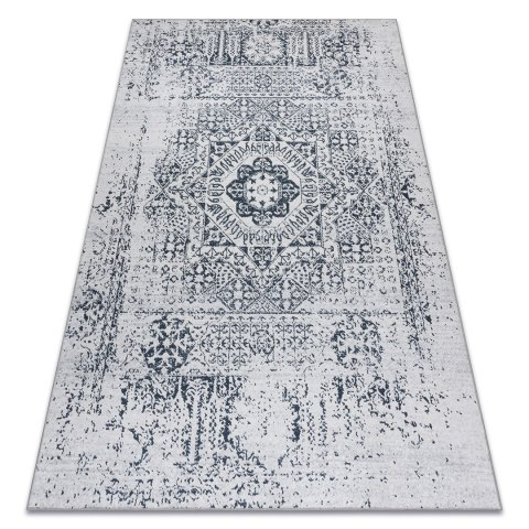 Dywan krótkowłosy ARLEN ROSETTE  biały styl vintage 120x170 hakano - RUG/LU/ARLEN/ROSETTE/WHITE+BLACK/120x170